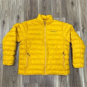 Eddie Bauer EB650 Goose Down Puffer Jacket Coat, Yellow, XL